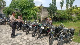 Gempur Balap Liar, Puluhan Motor Diamankan Polsek Warujayeng