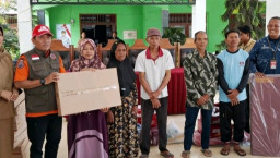 Hantaman Angin Kencang Rusak Puluhan Rumah, BPBD Nganjuk Salurkan Bantuan