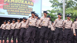 Buka Latja Bintara Brimob, Kapolres Nganjuk Tekankan Disiplin dan Humanisme