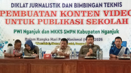 Guru SMPN Se-Nganjuk Diberdayakan, PWI Gelar Diklat Jurnalistik & Produksi Video