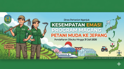 Ayo Buruan Daftar.! Dispertan Nganjuk Buka Program Magang Petani Muda ke Jepang, Begini Syaratnya