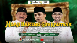 Meriahkan HUT Nganjuk ke-1089, Pemkab Nganjuk Ngaji Bareng Gus Kautsar di Masjid Nurul Huda