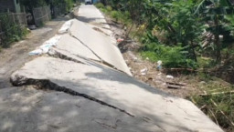 Hanya Berumur 2 Bulan, Jalan Beton Rp237 Juta di Lengkong Amblas Parah