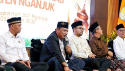 Duduk Bersama Ribuan Ribuan Jamaah di Pendopo Kang Marhaen Berdoa Nganjuk Gemah Ripah Loh Jinawi 