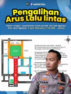 Siap - Siap..! Polres Nganjuk Terapkan Pengalihan Arus Lalu Lintas Saat Jayastamba Street Parade
