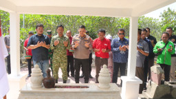 Hadiri Tasyakuran Refitalisasi Patung lama, Polres Nganjuk Komitmen Dukung Penuh Pemugaran dan Pembangunan Museum Marsin