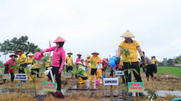 Tanam 70 Pohon, YKB Nganjuk Ajak Anak TK Cintai Alam Sejak Dini