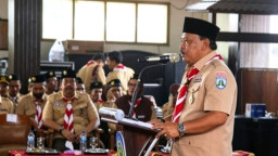Bupati Marhaen Lantik 339 Pramuka Garuda Nganjuk Jadi Cetak Biru Generasi Emas