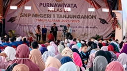 Sah.! 342 Siswa IX SMPN 1 Tanjunganom Nganjuk Dinyatakan Lulus dan Diwisuda