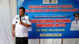 Peringati Harganas 2026, Pemkab Nganjuk Gelar Bakti Sosial KB MOW dan MOP Gratis di RSUD