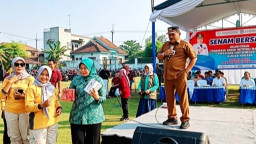 Gempur Stunting, Kang Marhaen dan Ratusan Kader IMP Senam Sehat Bersama di Lapangan Baron