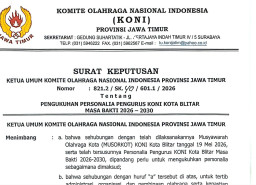Pengukuhan Tunggu Pleno, Ini Daftar Lengkap Nama Pengurus KONI Kota Blitar Periode 2026–2030