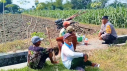 Sokong Swasembada Pangan, Polres Blitar Kawal Petani Talun