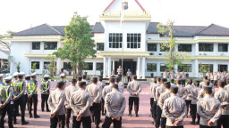 Sikat Potensi Konflik Malam 1 Suro, Polres Nganjuk Bentengi Perbatasan dengan Metode 'SREG'