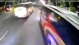 Ugal-ugalan Bus Mira vs Sugeng Rahayu di Nganjuk Berakhir Pasal Berlapis dan Skorsing