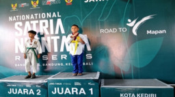 Sabet Emas Internasional, Mahendra Antar Kontingen Taekwondo Nganjuk Jadi Juara Umum