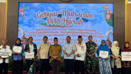 Gelorakan Kepedulian di Bulan Suro, Baznas Nganjuk Gandeng Pemkab Salurkan Bantuan Massal