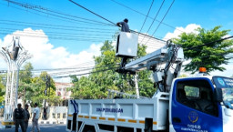 Wajah Kota Makin Cantik, Pemkab Nganjuk dan ISP Sulap Kabel Semrawut Jadi Rapi