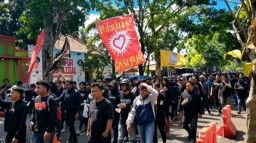 Tuntutan Kasus Sukorejo Dianggap Terlalu Ringan, Ratusan Massa PSHT Hitamkan Kejari Nganjuk