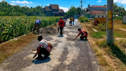 Respons Cepat URC PJJ, Dinas PUPR Nganjuk Langsung 'Sikat' Jalan Berlubang di Loceret