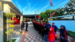 Sambut HUT ke-81 RI, Damkarmat Gelar Gerakan Kerja Bakti Serentak, Aksi 'Jogo Nganjuk Bersih' 