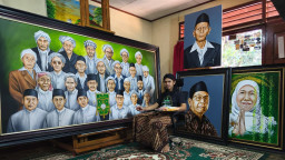 25 Lukisan Kiai Muassis NU Karya J. Hasanto Bakal Warnai Muktamar ke-35 di Jombang