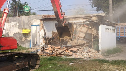 Sambut Muktamar ke-35 NU, Belasan Ruko di Lapangan Untung Suropati Jombang Mulai Digusur