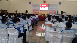 Bakesbangpol Nganjuk Gelar Sosialisasi Wawasan Kebangsaan di SMKN 1 Tanjunganom