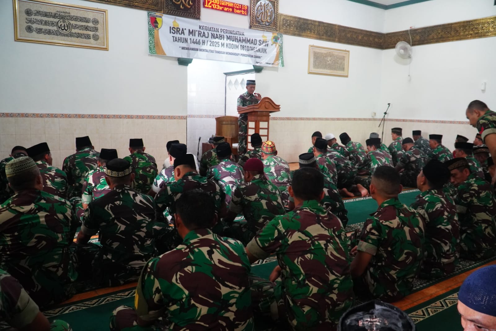 Perkuat Keimananan Kodim 0810/Nganjuk Gelar Is’raj Mi ‘raj Nabi Muhammad SAW 1446 .H