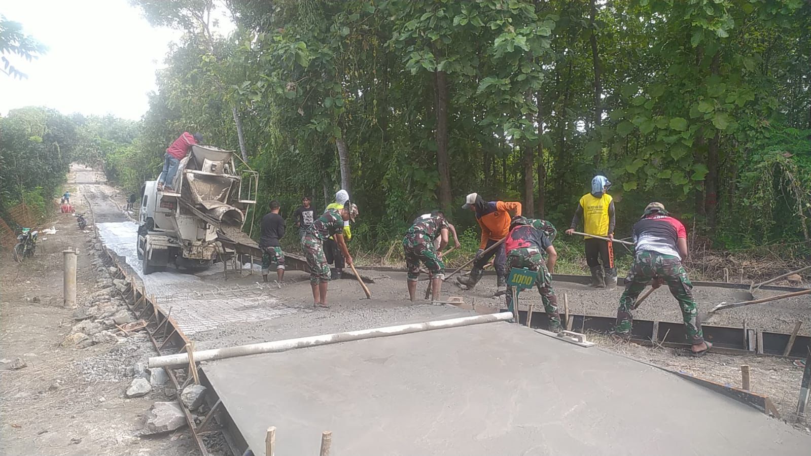 TMMD Ke 124 Nganjuk Mulai Terlihat Progres Pengecoran Dihari Ke 7