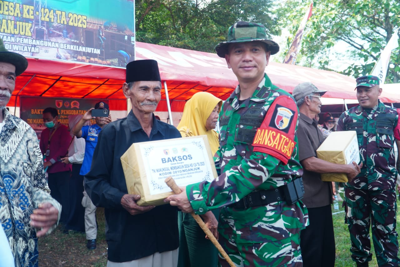 Usai penutupan TMMD, Kodim 0810/Nganjuk Gelar Baksos