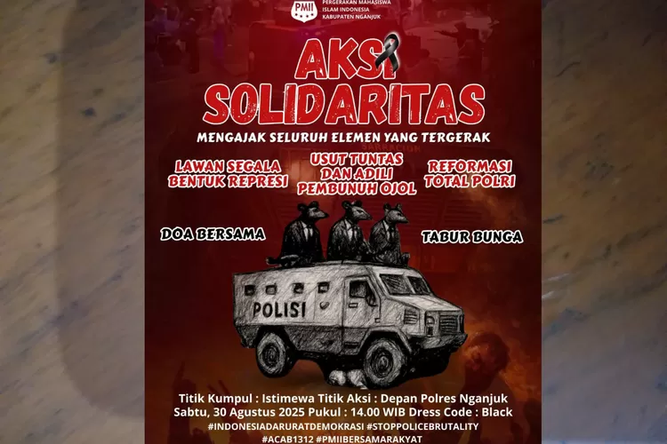 Mahasiswa Nganjuk Akan Gelar Aksi Solidaritas Siang Ini untuk Driver Ojol yang Tewas Terlindas Kendaraan Taktis
