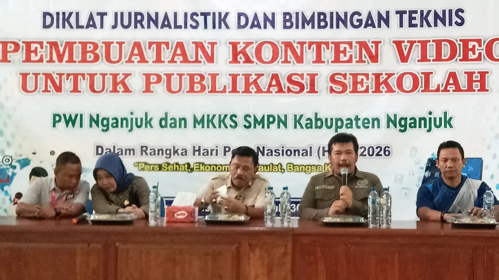 Guru SMPN Se-Nganjuk Diberdayakan, PWI Gelar Diklat Jurnalistik & Produksi Video