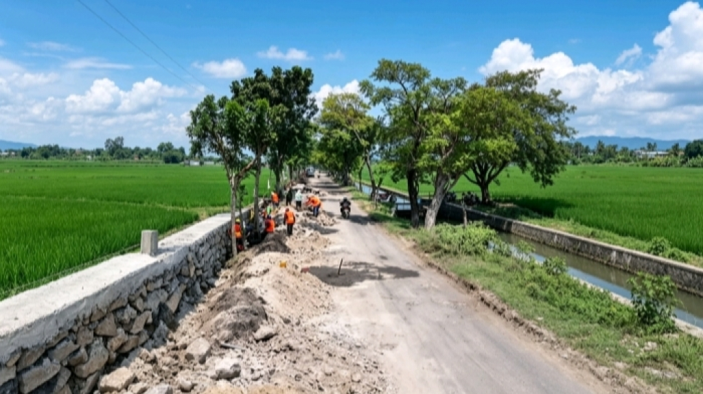 Tinggalkan Metode Lama, Proyek Jalan Sukomoro – Kecubung Andalkan Mortar Batching Plant