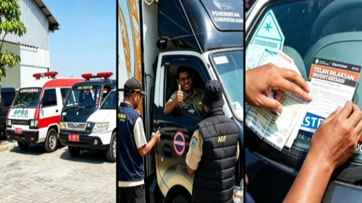 BPKAD Nganjuk Sisir Ratusan Mobil Dinas, Kendaraan Rusak Berat Siap Dilelang dan Pajak Menunggak Ditindak