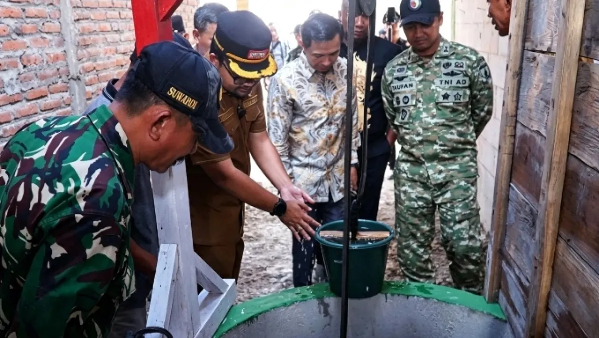 Solusi Permanen Krisis Air, Pemkab Nganjuk, Kodim 0810, dan PT Dua Naga Bangun 20 Sumur Gali di Ngluyu