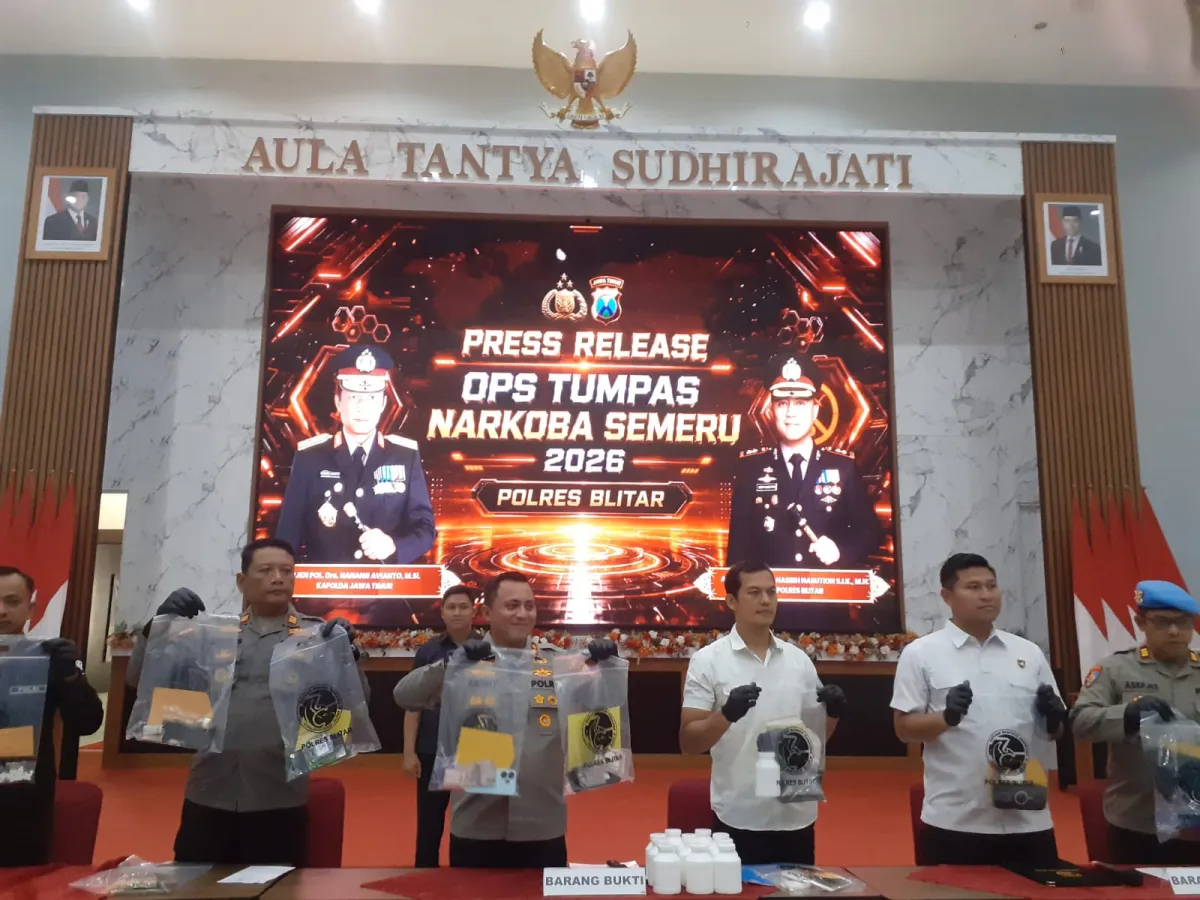 Operasi Tumpas Semeru Blitar, Polres Ungkap 10 Kasus dengan 13 Tersangka