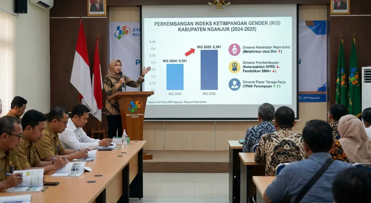 Angka Ketimpangan Gender Naik, BPS Soroti Lonjakan Pernikahan Dini & Anjloknya Keterwakilan Perempuan di DPRD Nganjuk
