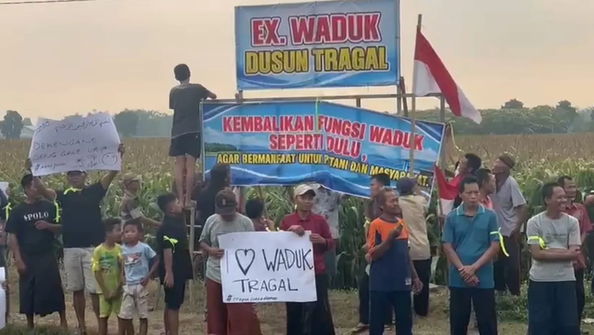 Warga Jombang Demo Lawan Mafia Tanah, Lahan Eks Waduk Tragal Disulap Jadi 62 SHM