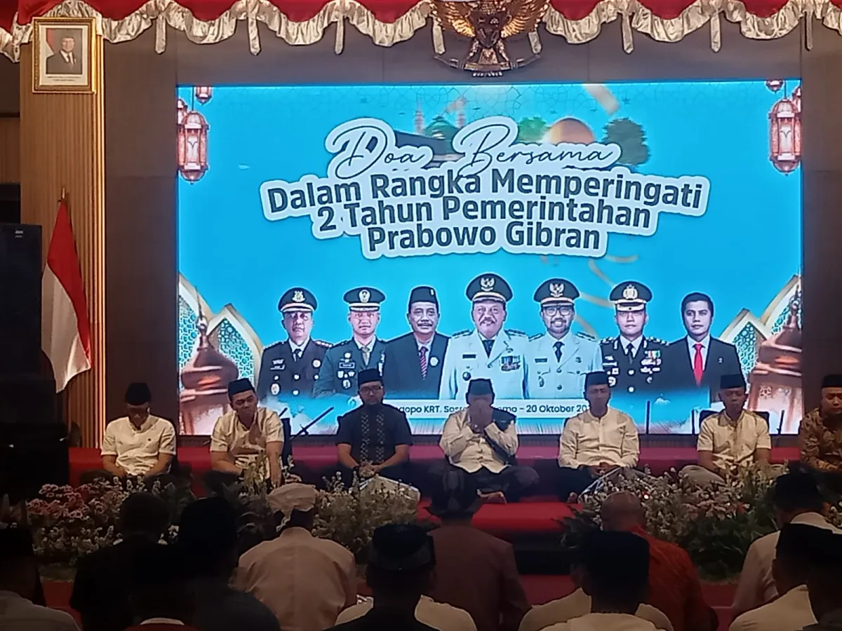 Dua Tahun Prabowo-Gibran, Forkopimda dan Tokoh Lintas Agama di Nganjuk Gelar Doa Bersama