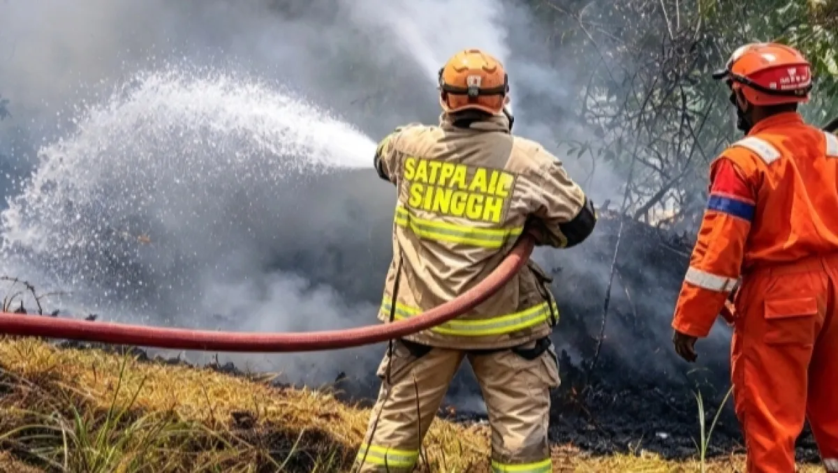 Bakar Sampah Tanpa Pengawasan, Nyaris Ratakan Rumpun Bambu dan Pabrik Ayam di Gondang Nganjuk