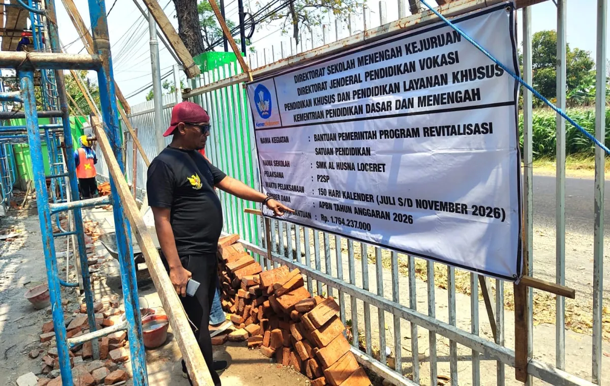 Diduga Disunat 25 Persen, Proyek Revitalisasi SMK Al Husna Rp 1,7 Miliar Menuai Sorotan