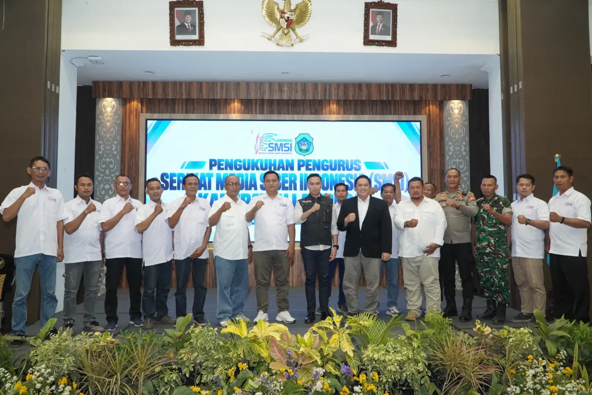 Resmi Dilantik, SMSI Lamongan Gebrak Era Baru Media Lewat News Room Jaga Desa