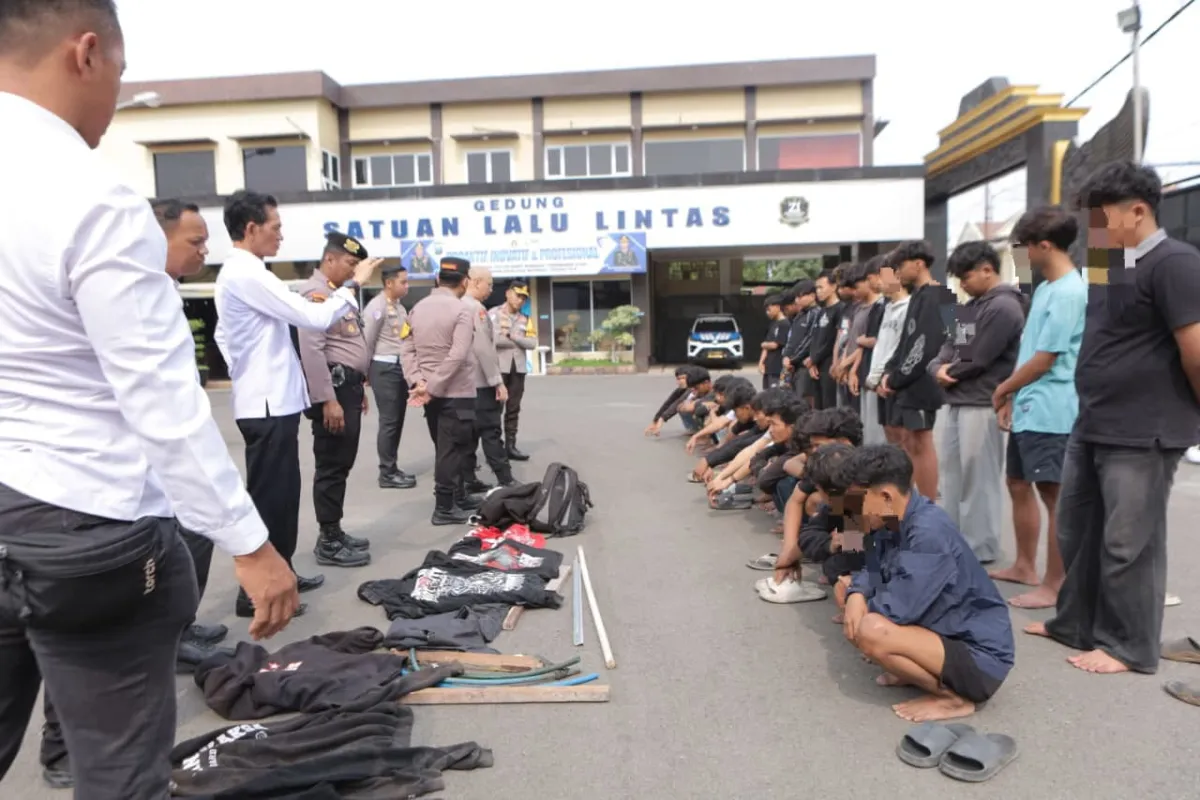 Gerak Cepat Polisi Gagalkan Rencana Tawuran, 26 Pemuda di Lamongan Diciduk