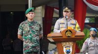 Dandim Nganjuk Dan Kapolres Nganjuk Pimpin Apel Gelar Malam Takbir
