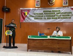 Cegah Bahaya Narkoba Di Lingkungan Prajurit, Kodim Nganjuk Gelar Sosialisasi P4GN.