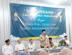 H. Rusdi Soetedjo merupakan calon bupati Pasuruan bersilahturahmi dengan para Kyai serta masyarakat Bangil