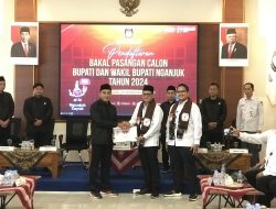 Hari Terakhir, Pasangan Gus Ibin – Aushaf Resmi Daftar sebagai Calon Bupati Nganjuk untuk Pilkada 2024