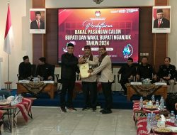 Diantar Ribuan Massa Pendukung Marhaen – Handy Daftar Pilkada Nganjuk Hari ini
