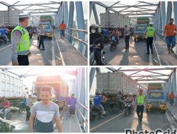 Dua Truk, Satu Motor Alami Kecelakaan di Jembatan Kertosono, Hingga Sebabkan Kemacetan Panjang